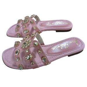 Sam Edelman Bay Ray Embellished Slide Sandal in Pink Size 6.5